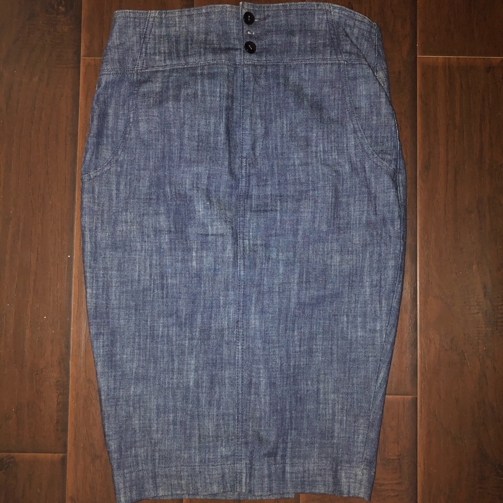 High waisted Denim Pencil Skirt